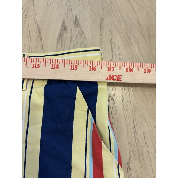 LoudMouth Golf The Hamptons Striped Shorts Size 34 Yellow Fun Preppy Retail $75 - Picture 7 of 12